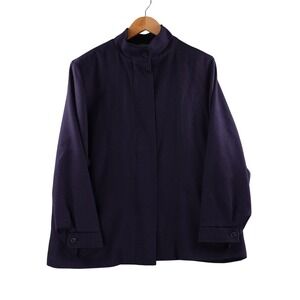 Vintage The Scotch House Women's XL Wool Jacket Navy Blue London Edinburgh Paris